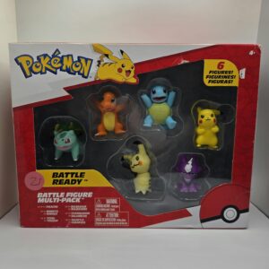 Pokémon Battle Ready 6-Figure Multi-Pack (Pikachu, Bulbasaur, Charmander, Squirtle, Mimikyu, Toxel)
