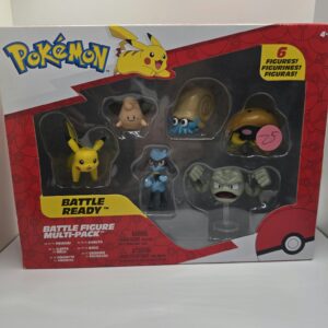 Pokémon Battle Ready 6-Figure Multi-Pack (Pikachu, Riolu, Geodude, Omanyte, Kabuto, Cleffa)